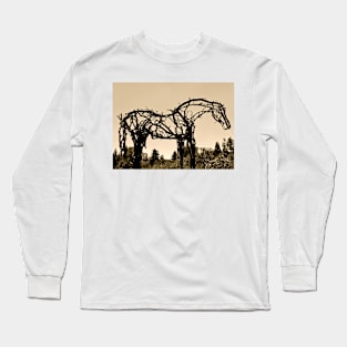 Wooden Horse at Sunset Long Sleeve T-Shirt